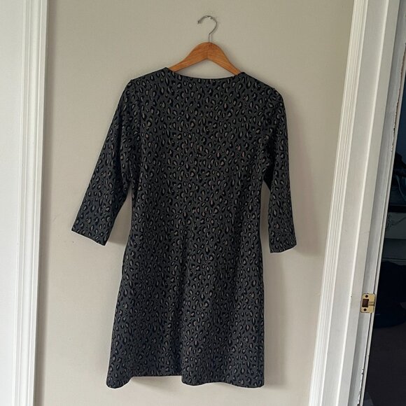 Nicole Miller Gray Leopard Long Sleeve Mini Dress size Large - Picture 8 of 8